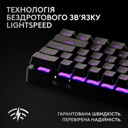 Клавиатура Logitech G Pro X 60 Lightspeed GX Tactile Wireless/Bluetooth UA Black (920-011911)