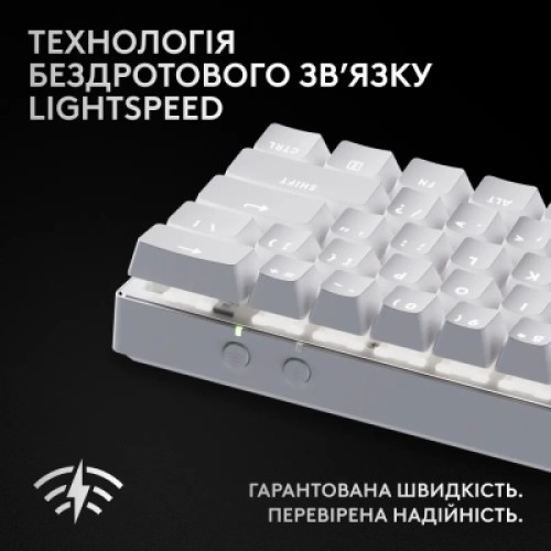 Клавиатура Logitech G Pro X 60 Lightspeed GX Tactile Wireless/Bluetooth UA White (920-011930)