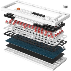 Клавіатура GamePro MK160W Hot-Swap Red Swich RGB USB UA White (MK160W)