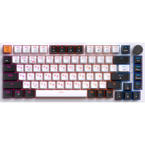 Клавиатура GamePro MK160W Hot-Swap Red Swich RGB USB UA White (MK160W)
