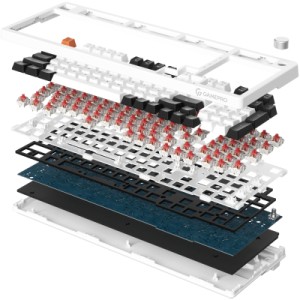 Клавиатура GamePro MK170W Hot-Swap Red Swich RGB USB UA White (MK170W)