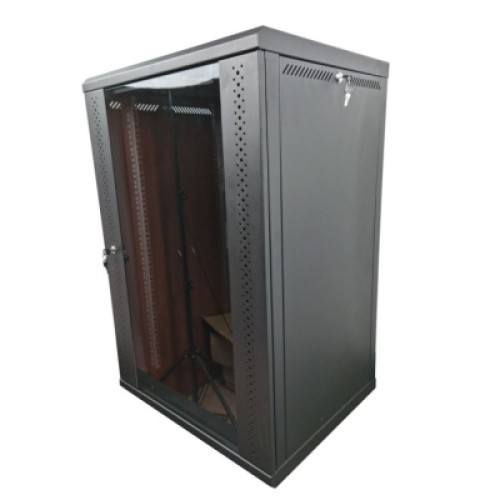 Шкаф настенный Eserver 18U 19" 600х600х907 (Ш*Г*В), сктекло, серая (ES-Е1860B)