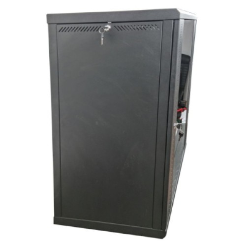 Шкаф настенный Eserver 18U 19" 600х600х907 (Ш*Г*В), сктекло, серая (ES-Е1860B)
