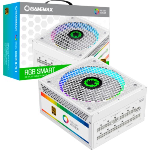 Блок питания Gamemax 750W (RGB 750 PRO WH (ATX3.0/3.1 PCI)