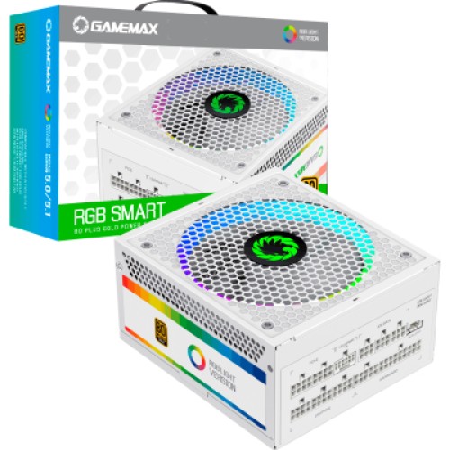 Блок питания Gamemax 850W (RGB 850 PRO WH (ATX3.0/3.1 PCI)
