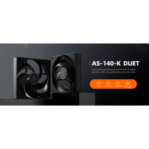 Кулер для корпуса ID-Cooling Вентилятор ID-Cooling AS-140-K Duet Black (AS-140-K DUET)