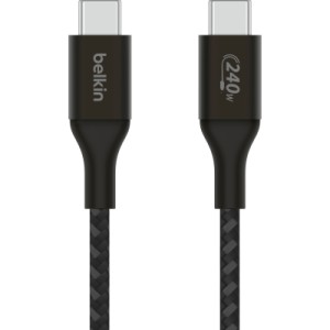 Дата кабель USB-C to USB-C 2.0m 240W Black Belkin (CAB015BT2MBK)
