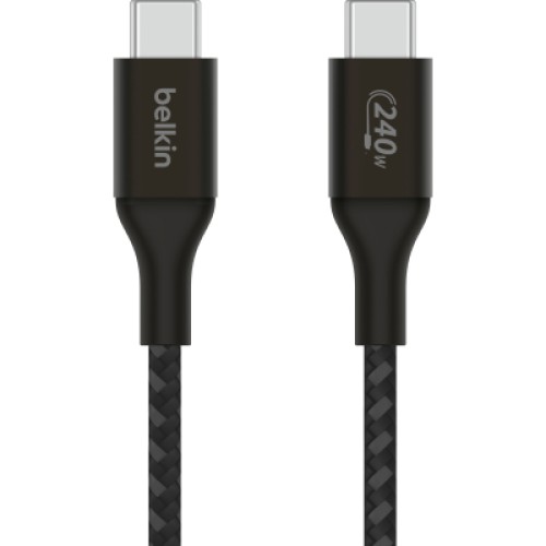Дата кабель USB-C to USB-C 2.0m 240W Black Belkin (CAB015BT2MBK)