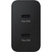 Зарядное устройство Samsung 50W 2xUSB-С + cableUSB-C to USB-C 1.8m black (EP-T5020XBEGEU)