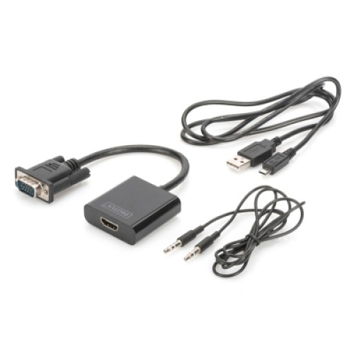 Переходник VGA to HDMI (M/F), Full HD Digitus (DA-70473)