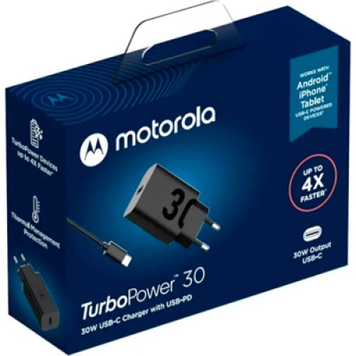 Зарядное устройство Motorola 30W USB-C + cable 1m C-C (SJMC302) (1060546)