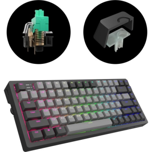 Клавиатура Dark Project KD83A PBT Mechanical Gateron Cap Teal USB Black/Gray (KB-GCT-871-100004)