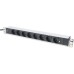 Силовой блок 1U, 8xSchuko, 16A, 250V, вилка Schuko Zpas (DN-95401)