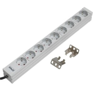 Силовой блок 19" 1U, 9хShuko, вилка С14 Zpas (W-LZ30-09-SU-000-K)