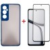 Чехол для мобильного телефона Dengos Realme C65 + Glass Blue (DG-KM-94)