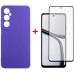 Чехол для мобильного телефона Dengos Realme C65 + Glass Purple (DG-KM-95)