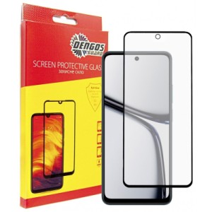 Стекло защитное Dengos Full Glue Realme C65 (black) (TGFG-362)