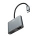 Переходник XO 4-in-1 Dock USB-C (HDMI/VGA/USB3.0/USB-C PD) (XO-HUB001SL)