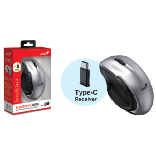 Мышка Genius Ergo 8200S Wireless Silver (31030029404)