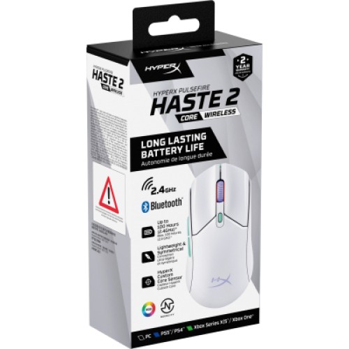 Мышка HyperX Pulsefire Haste 2 Core Wireless White (8R2E7AA)