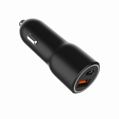 Зарядное устройство Gembird 1xUSB-A (18W QC3.0) + 1xUSB-C (PD 20W) black (TA-UC-AC2PDQC38-CAR-01)