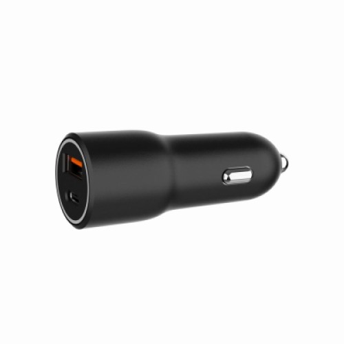 Зарядное устройство Gembird 1xUSB-A (18W QC3.0) + 1xUSB-C (PD 20W) black (TA-UC-AC2PDQC38-CAR-01)