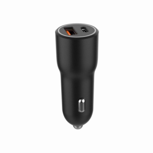 Зарядное устройство Gembird 1xUSB-A (18W QC3.0) + 1xUSB-C (PD 20W) black (TA-UC-AC2PDQC38-CAR-01)