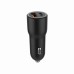 Зарядное устройство Gembird 1xUSB-A (18W QC3.0) + 1xUSB-C (PD 20W) black (TA-UC-AC2PDQC38-CAR-01)