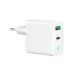 Зарядное устройство Gembird 1xUSB-A + 1 Type-C (PD20Вт + QC3.0 18Вт) white (TA-UC-PDQC20L-W-01)