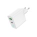 Зарядное устройство Gembird 1xUSB-A + 1 Type-C (PD20Вт + QC3.0 18Вт) white (TA-UC-PDQC20L-W-01)