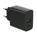 Зарядное устройство Gembird 1xUSB-A + 1 Type-C (PD20Вт + QC3.0 18Вт) black (TA-UC-PDQC20-01-BK)