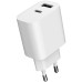 Зарядное устройство Gembird 1xUSB-A+1xUSB-C 5V/2.4A (12W) white (TA-UC-2AC12-01)