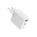 Зарядное устройство Gembird 1хUSB-A (QC3.0 18W) + 1xType-C (PD 65W) white (TA-UC-PDQC65L-W-01)