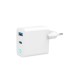 Зарядное устройство Gembird 1хUSB-A (QC3.0 18W) + 1xType-C (PD 65W) white (TA-UC-PDQC65L-W-01)