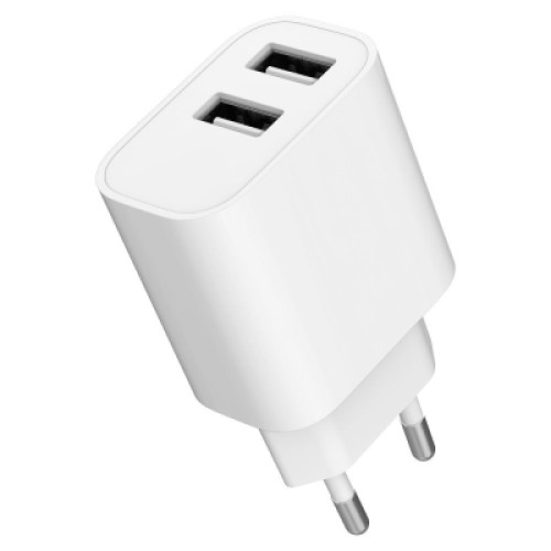 Зарядное устройство Gembird 2 USB-A 5V/2.4A (12W) white (TA-UC-2A12-01)