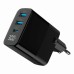 Зарядное устройство Gembird 2хUSB-A (QC3.0 18W) + 1хType-C (PD20W) LCD black (TA-UC-PDQC30LCD-BK-02)