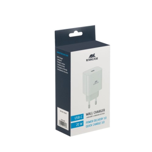 Зарядное устройство RivaCase 1xUSB Type-C PD 20 Вт white (PS4101 W00 (White))