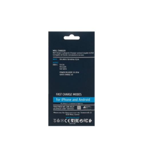 Зарядное устройство RivaCase 1xUSB Type-C PD 20 Вт white (PS4101 W00 (White))
