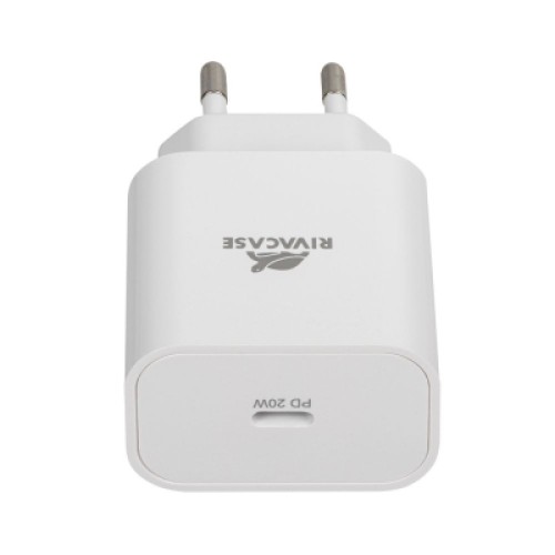Зарядное устройство RivaCase 1xUSB Type-C PD 20 Вт кабель Type-C white (PS4101 WD4 (White))