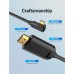 Кабель мультимедийный USB-C 3.1 to HDMI 1.5m 90° 4K 60 Гц PVC Black Vention (CGVBG)