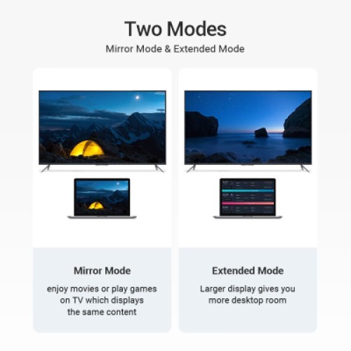 Кабель мультимедийный USB-C 3.1 to HDMI 1.5m v.2.0 4K 60Hz USB Power Supply black Vention (CGTBG)