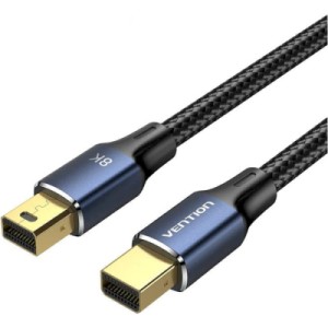 Кабель мультимедийный Mini DisplayPort to Mini DisplayPort 2.0m V1.4 8K 60Hz 32.4Gbps Blue Aluminum Alloy Vention (HCGLH)