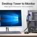 Кабель мультимедийный DVI to DVI 24+1pin 8.0m 2K 60Hz ferrite Vention (EAEBK)