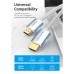 Кабель мультимедийный HDMI to HDMI 2.0m V2.0 4K 60Hz Silver Metal Type Vention (AABIH)