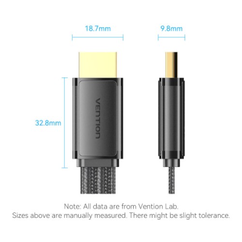 Кабель мультимедийный HDMI to HDMI 2.0m V2.1 8K 60Hz flat Vention (ALKBH)
