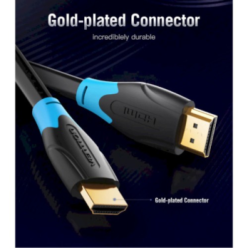 Кабель мультимедийный HDMI to HDMI 5.0m V2.0 4K 60Hz PVC Vention (AACBJ)