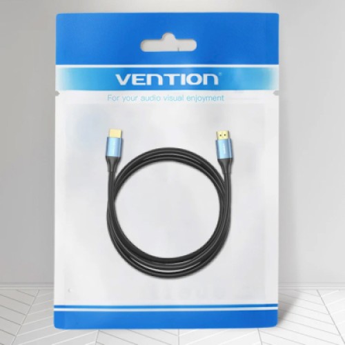 Кабель мультимедийный HDMI to HDMI 10.0m V2.0 4K 60Hz Aluminum Alloy Blue Vention (ALHSL)