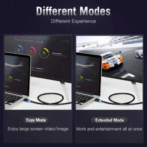 Кабель мультимедийный HDMI to HDMI 2.0m V2.0 4K 30Hz PVC Vention (AACBH)