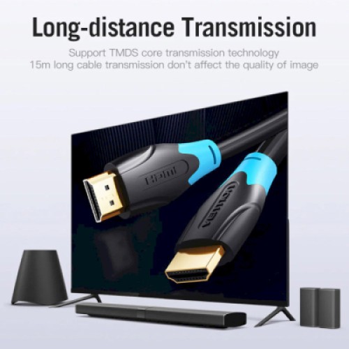 Кабель мультимедийный HDMI to HDMI 2.0m V2.0 4K 30Hz PVC Vention (AACBH)