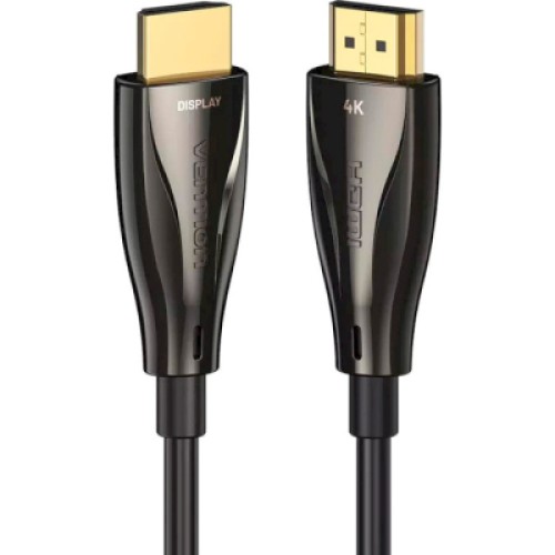 Кабель мультимедийный HDMI to HDMI 20.0m V2.0 Optical 4K 60Hz 18Gbps Dolby 7.1 PVC Black Zinc Alloy VENTION (ALABQ)